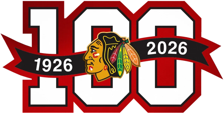 Chicago Blackhawks 2025-26 Anniversary Logo iron on heat transfer